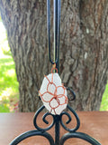 Flower on Quartz Necklace