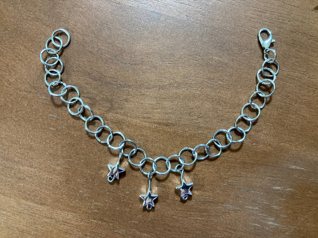 Silver Star Charm Bracelet