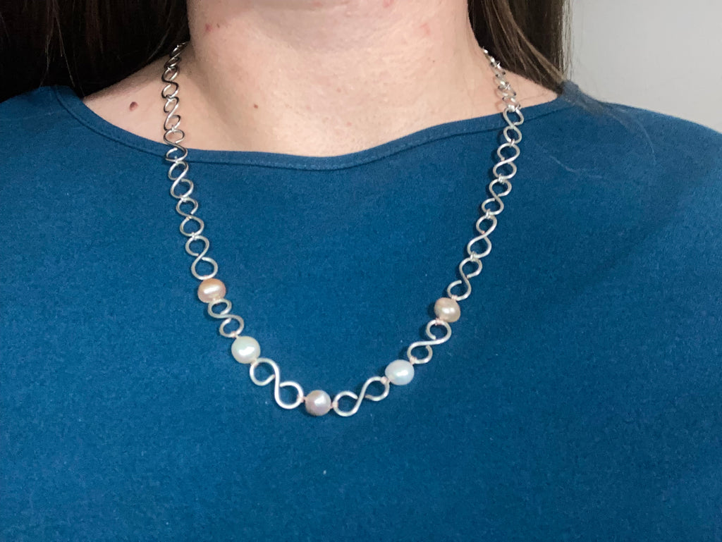 Copper and Pearl set