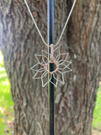 Pink and Silver Flower Necklace