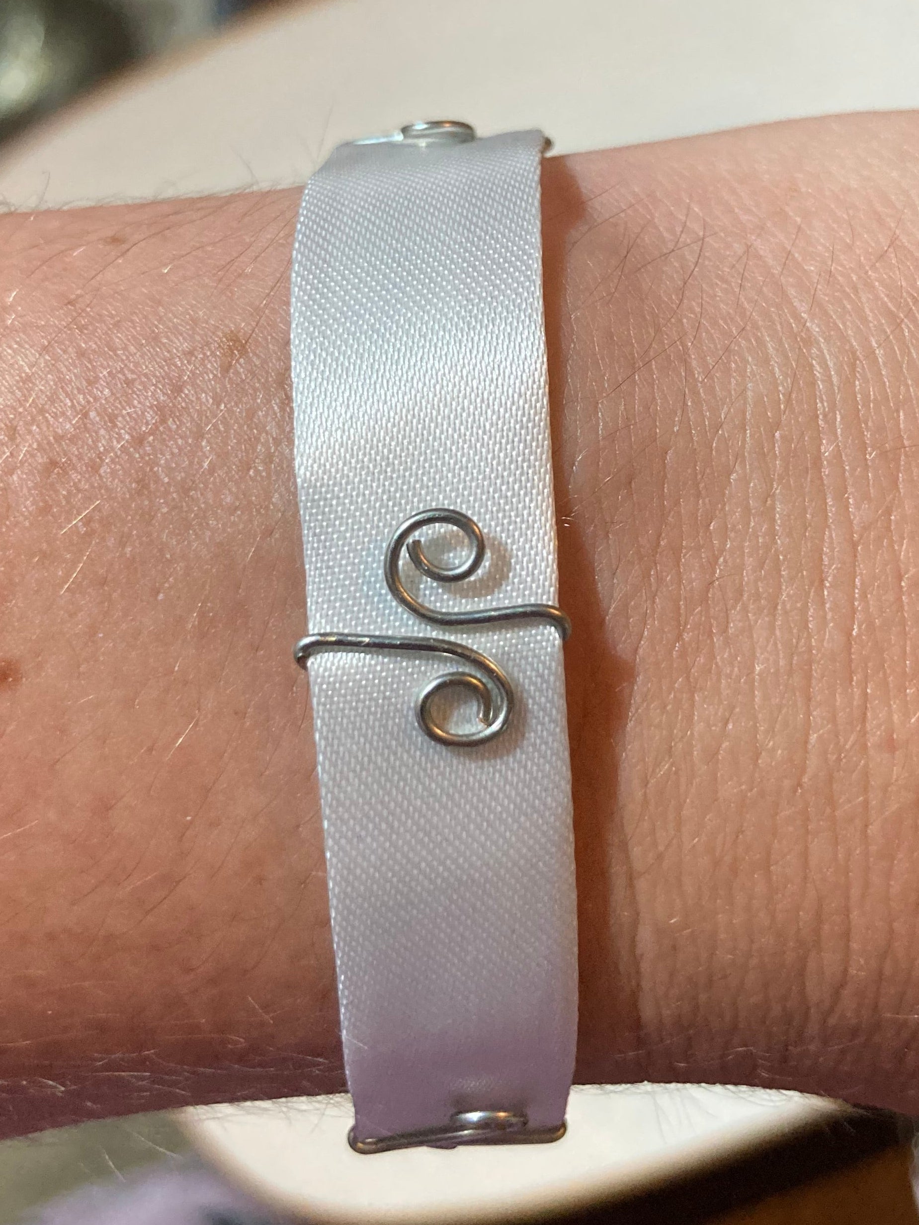White Ribbon Bracelet