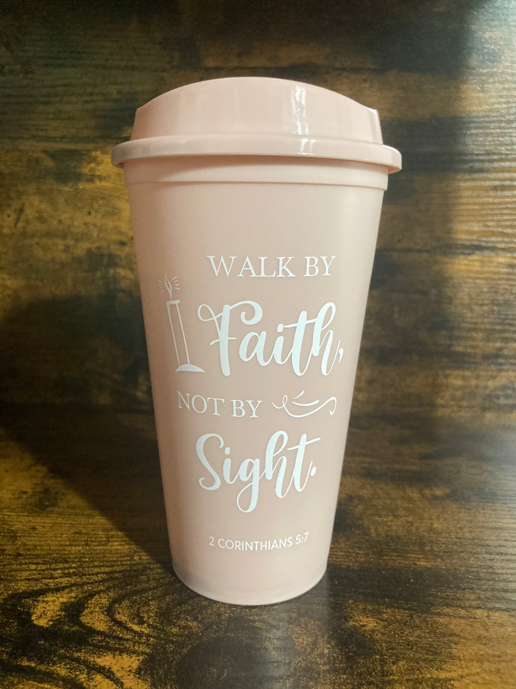 2 Corinthians 5:7 Reusable Coffee Cup