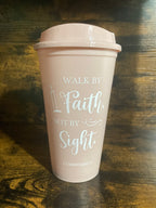 2 Corinthians 5:7 Reusable Coffee Cup