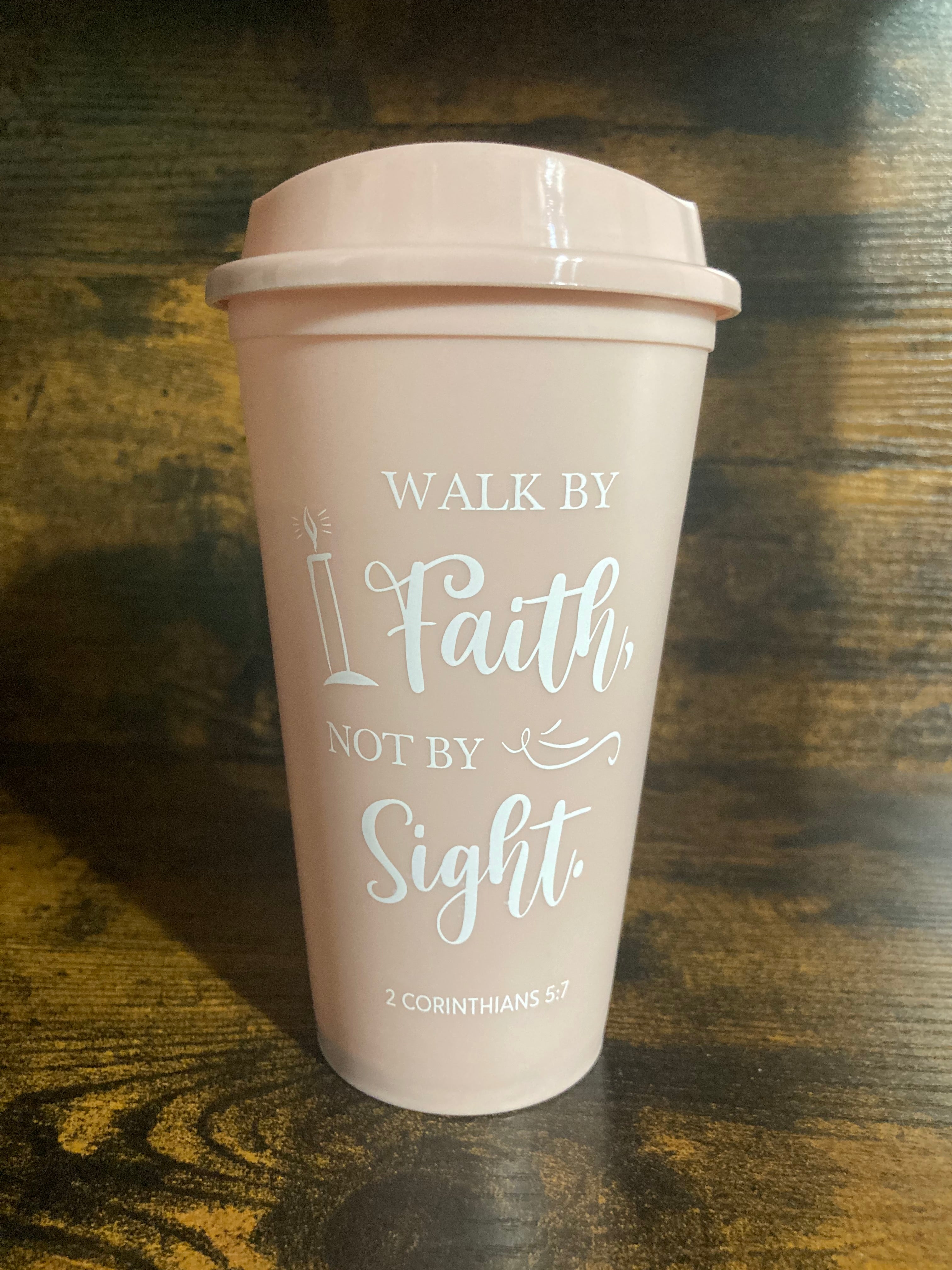 2 Corinthians 5:7 Reusable Coffee Cup